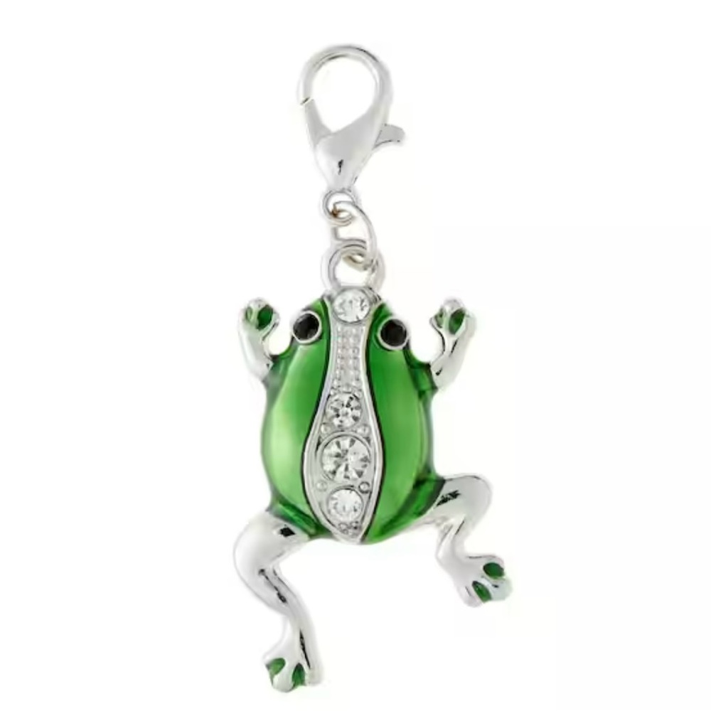 🐸 RHINESTONE FROG BRACELET CHARM 🐸